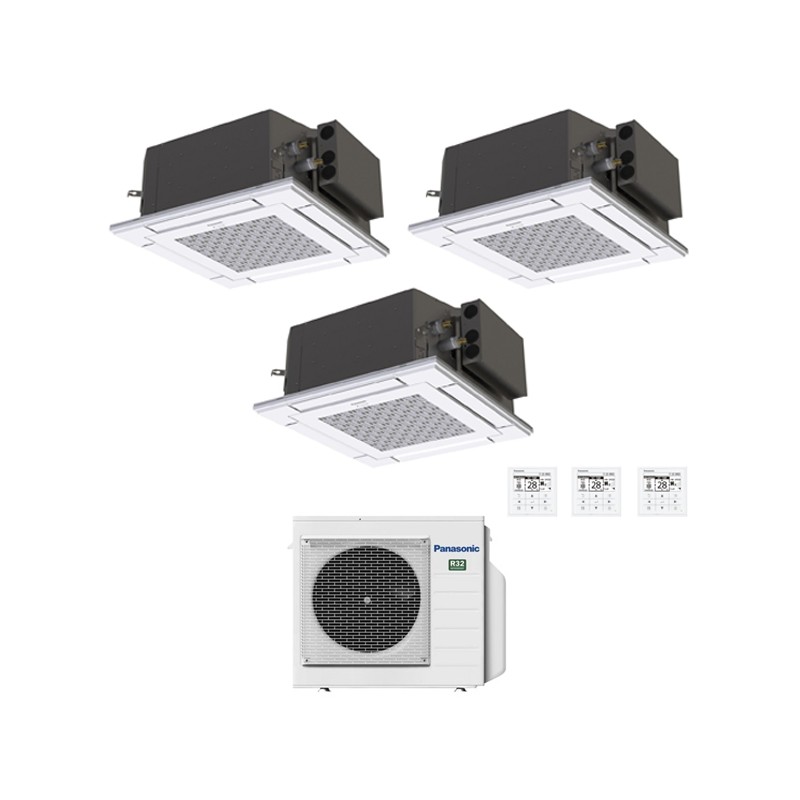condizionatore panasonic trial split cassetta 4 vie 90001800018000 btu inverter cu 4z80tbe