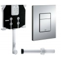 cassetta scarico incasso wc grohe con placca cromo skate cosmopolitan e canotto