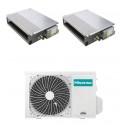 condizionatore hisense canalizzato dual split 900012000 btu inverter 2amw50u4rxa r 32 a plus plus