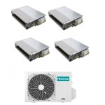 CONDIZIONATORE HISENSE CANALIZZATO QUADRI SPLIT 9000+9000+9000+9000 BTU INVERTER 4AMW81U4RJC R-32 A++