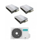 CONDIZIONATORE HISENSE CANALIZZATO TRIAL SPLIT 12000+12000+12000 BTU INVERTER 4AMW81U4RJC R-32 A++