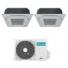 HISENSE CONDIZIONATORE CASSETTA A 4 VIE DUAL SPLIT INVERTER GAS R32 9000+9000 BTU 2AMW42U4RGC A++