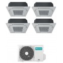 hisense condizionatore cassetta a 4 vie quadri split inverter gas r32 9000900090009000 btu 4amw81u4raa