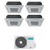 HISENSE CONDIZIONATORE CASSETTA A 4 VIE QUADRI SPLIT INVERTER GAS R32 9000+9000+9000+9000 BTU 4AMW81U4RJC A++