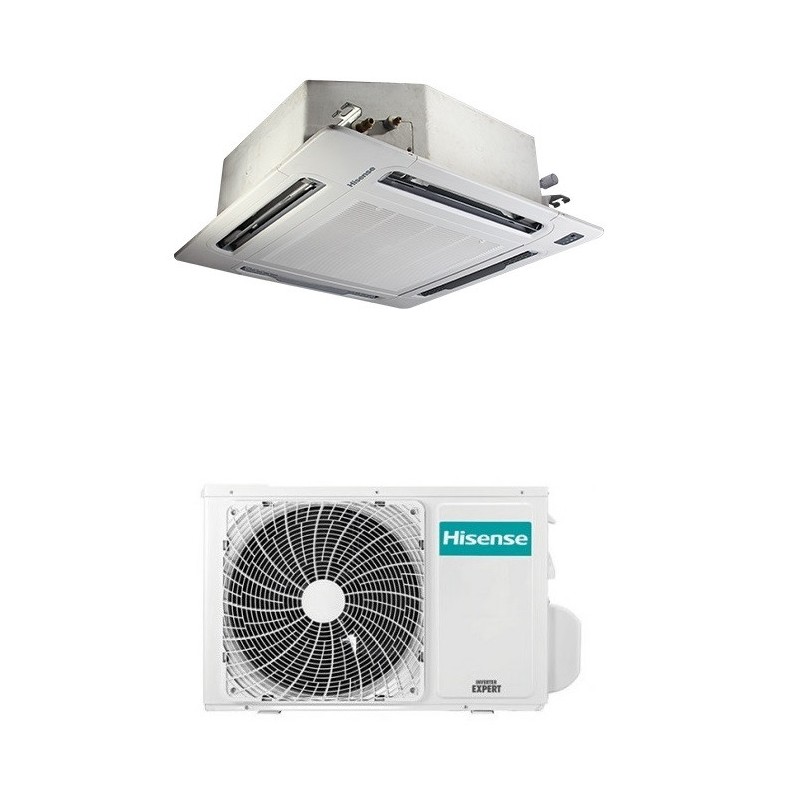 hisense condizionatore cassetta a 4 vie monosplit inverter gas r32 24000 btu auc71ur4rgb4 a plus plus