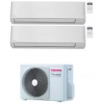 TOSHIBA NEW SEIYA CONDIZIONATORE DUAL SPLIT 7000+7000 BTU INVERTER R32 RAS-2M14U2AVG-E A++