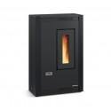 stufa a pellet la nordica extraflame luisella 44 kw in acciaio colore nero ad aria