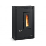 STUFA A PELLET LA NORDICA EXTRAFLAME LUISELLA 4,4 KW IN ACCIAIO COLORE NERO AD ARIA