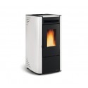 stufa a pellet la nordica extraflame ketty evo 65 kw in acciaio colore bianco ad aria