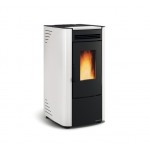 STUFA A PELLET LA NORDICA EXTRAFLAME KETTY EVO 2.0 6,5 KW IN ACCIAIO COLORE BIANCO AD ARIA