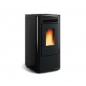 stufa a pellet la nordica extraflame ketty evo 65 kw in acciaio colore nero ad aria