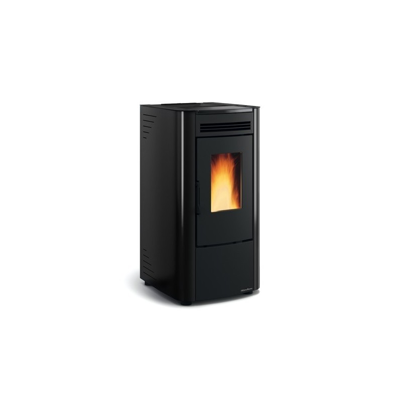 stufa a pellet la nordica extraflame ketty evo 65 kw in acciaio colore nero ad aria