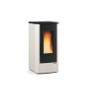 STUFA A PELLET LA NORDICA EXTRAFLAME DAHIANA VFS 10 KW IN ACCIAIO E TOP IN GHISA COLORE AVORIO AD ARIA