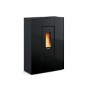 stufa a pellet la nordica extraflame marilena plus ad crystal 8 kw in vetro colore fume canalizzata ad aria 