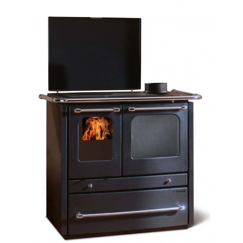 termocucina a legna la nordica extraflame termosovrana dsa idro 135 kw colore antracite ad acqua